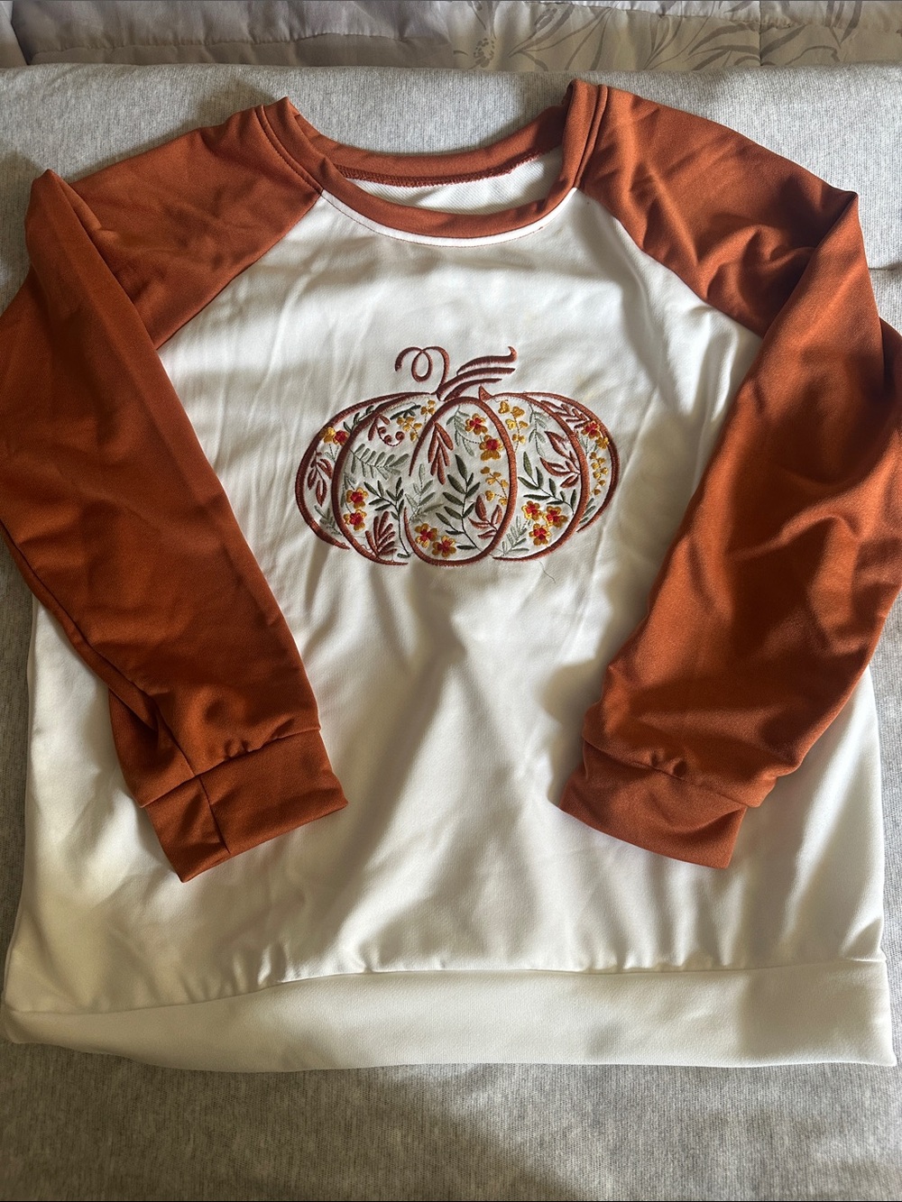 Rust Orange & Cream Pumpkin 🎃 Top